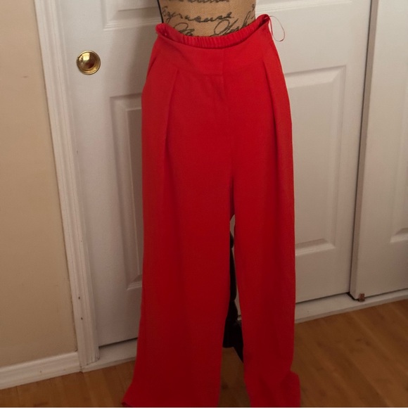 River Island Red Women's Pants High waisted size 10 - Picture 1 of 7